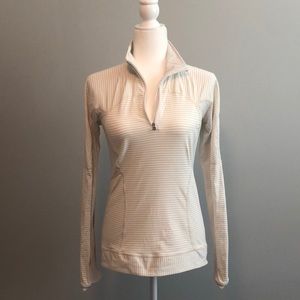 GUC White with Silver stripes Lululemon 1/4 Zip